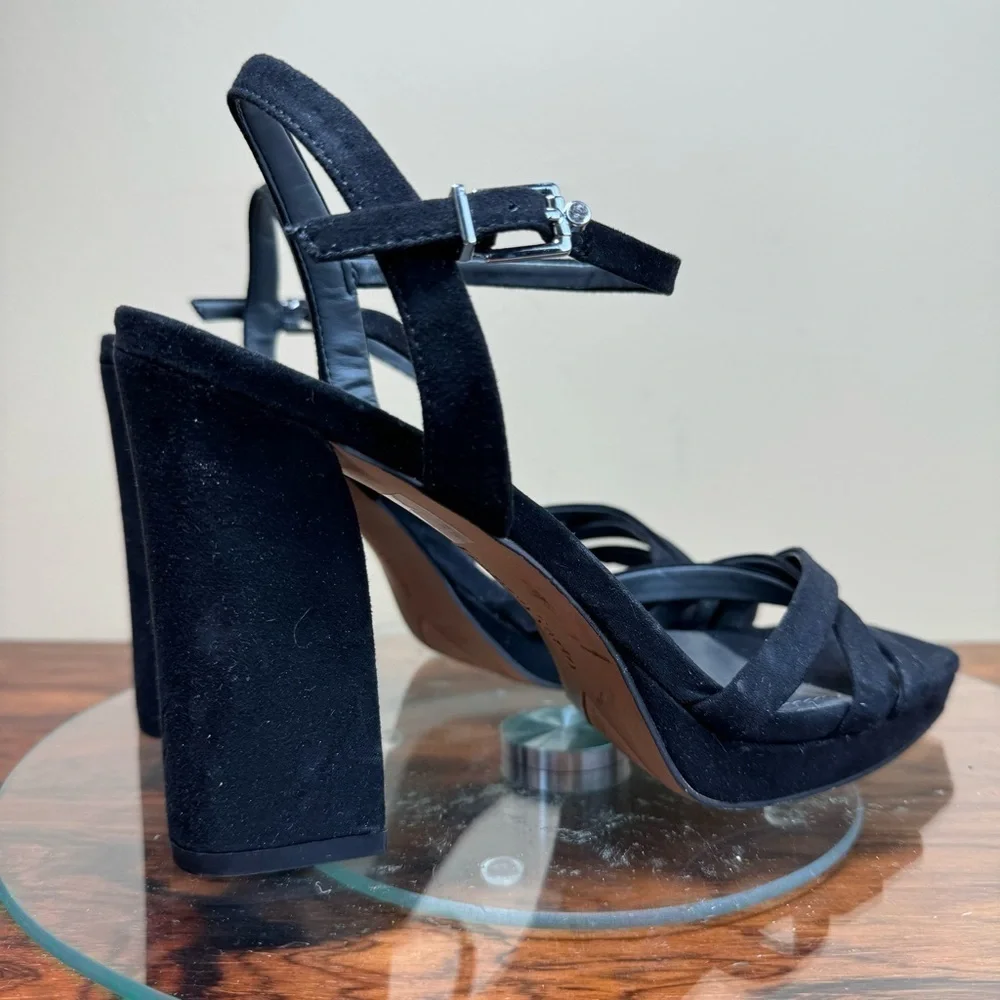 Franco Sarto Damalis Platform Sandal - Black Galaxy - size 8